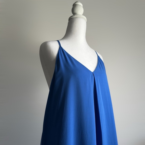 Alice + Olivia Silk Mini Dress Women’s Small Blue Fierra Shift Lined Y-Back - Picture 3 of 14